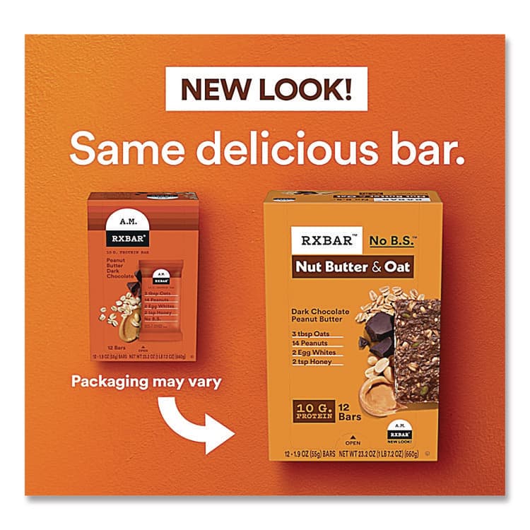 KELLOGG'S Gluten-Free Peanut Butter Dark Chocolate Protein Bar, 1.9 oz Bar, 12/Box (RXBKEE00718) thumbnail 2