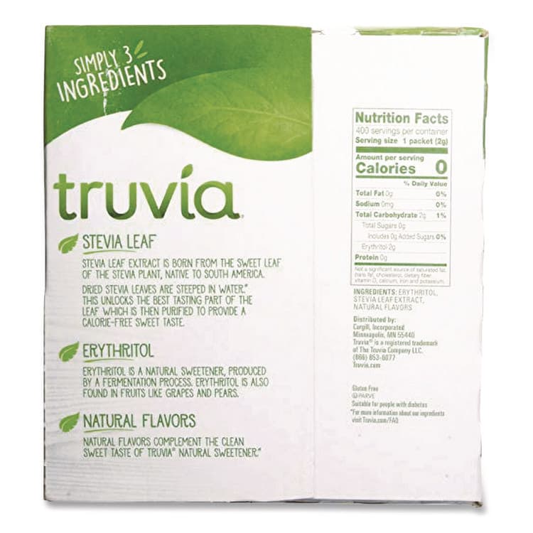 FIVE STAR DISTRIBUTORS, . Natural Sugar Substitute, 0.07 oz Packet, 400/Box (TRUBBD02056) thumbnail 2