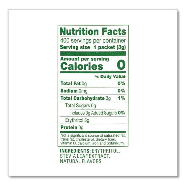 FIVE STAR DISTRIBUTORS, . Natural Sugar Substitute, 0.07 oz Packet, 1,000/Carton (TRUBBD02057) thumbnail 2