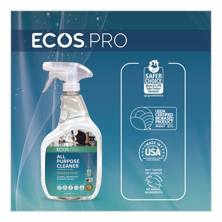 EARTH FRIENDLY PRODUCTS Orange Plus All-Purpose Cleaner and Degreaser, Citrus Scent, 32 oz Spray Bottle (EOPPL97066EA) thumbnail 3