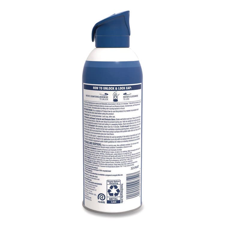 RECKITT BENCKISER Air Sanitizer Spray, White Linen Scent, 10 oz Aerosol Spray (RAC99351EA) thumbnail 2