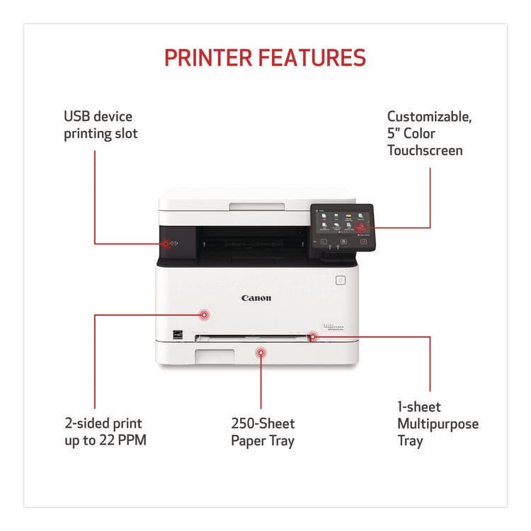 CANON USA, . imageCLASS MF653CDW Wireless Multifunction Laser Printer, Copy/Print/Scan (CNM5158C007) thumbnail 2