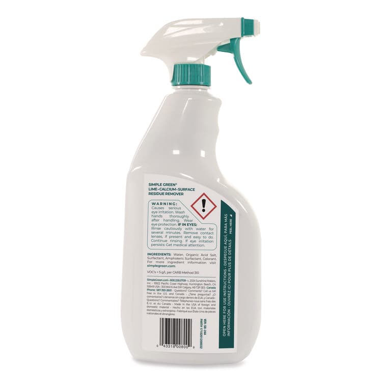 SUNSHINE MAKERS, . Lime Calcium Surface Residue Remover, 32 oz Spray Bottle, 12/Carton (SMP1700032) thumbnail 2