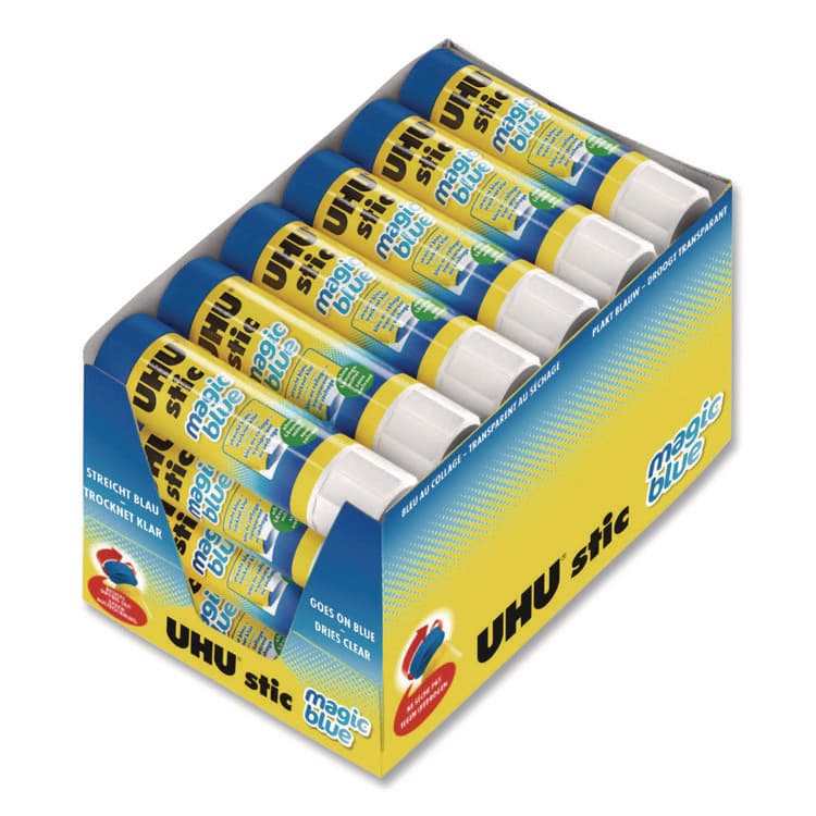 STAEDTLER, . Glue Stick, 8.2 g, Applies Blue, Dries Clear, 24/Pack (STD9U9960102)