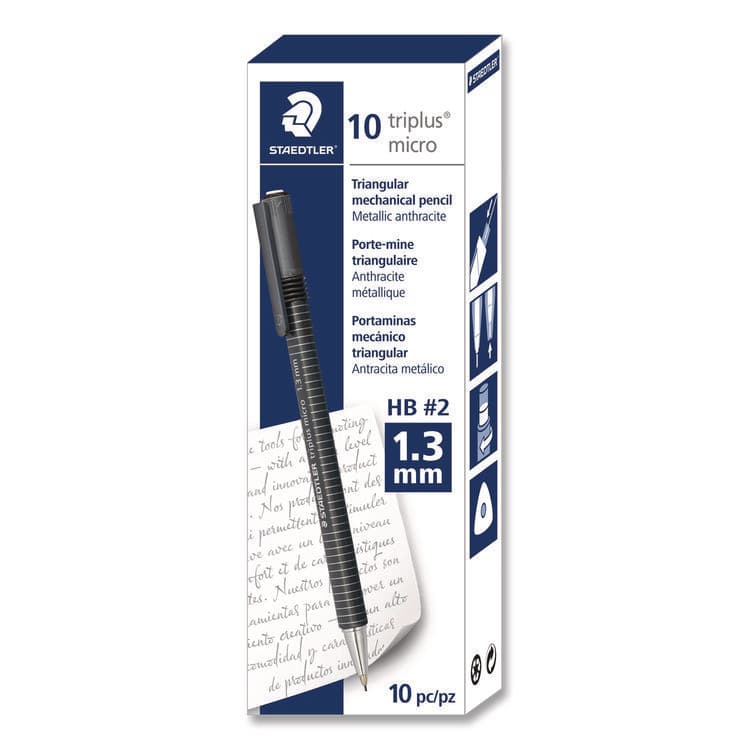STAEDTLER, . Mechanical Pencils, 1.3 mm, HB (#2), Black Lead, Pearl Barrel, 10/Box (STD7741380A6)