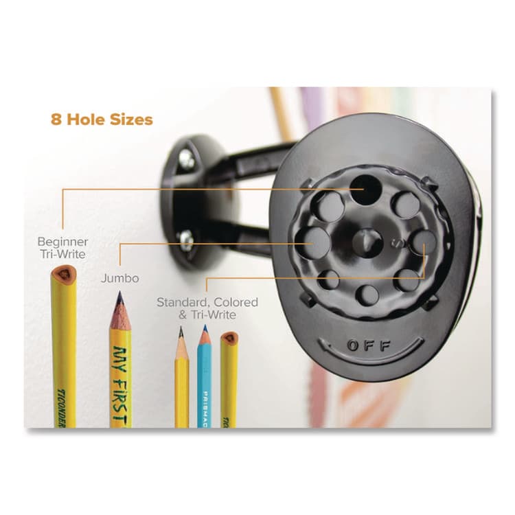 STANLEY BOSTITCH Manual Pencil Sharpener, 2.68 x 4.33 x 5.43, Black, 12/Carton (BOSMPS1BLKCT) thumbnail 3