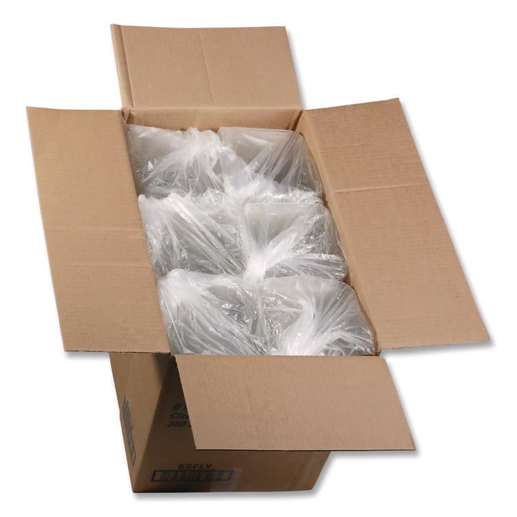 PACTIV EVERGREEN CORPORATION EarthChoice Recycled PET Container Lid, for 6" Square RPET Containers, 6.25 x 0.39 x 6.25, Clear, Plastic, 360/Carton (PCT6SFLY) thumbnail 4