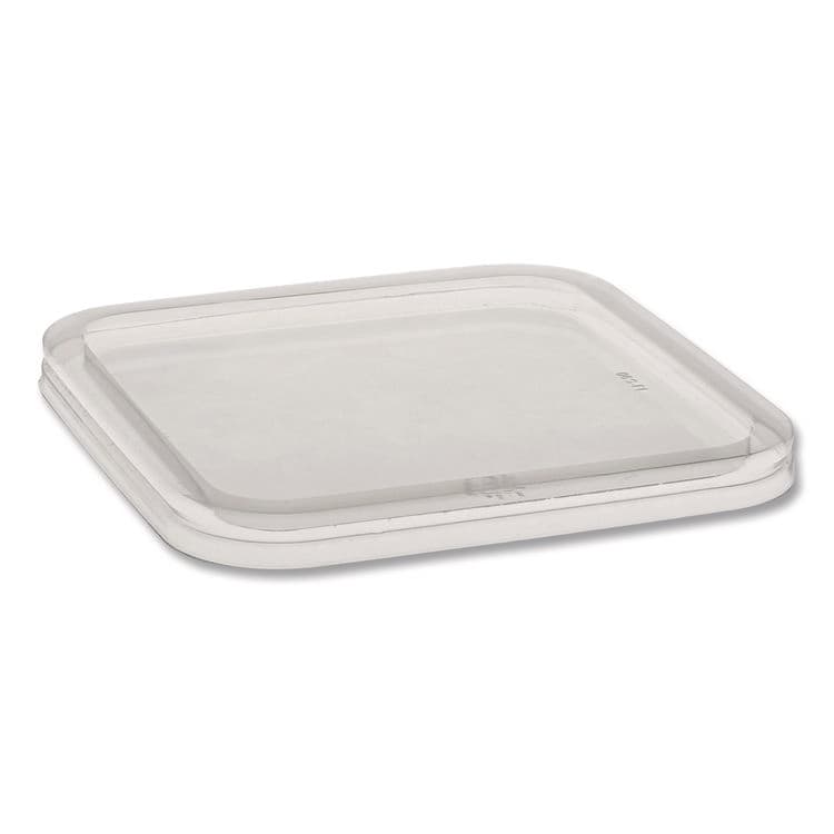 PACTIV EVERGREEN CORPORATION EarthChoice Recycled PET Container Lid, for 6" Square RPET Containers, 6.25 x 0.39 x 6.25, Clear, Plastic, 360/Carton (PCT6SFLY)