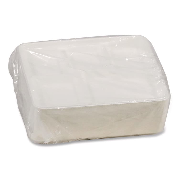PACTIV EVERGREEN CORPORATION Compostable Fiber Blend School Lunch Tray, 10 x 8 x 1, White, 240/Carton (PCTMC58000SBB) thumbnail 3