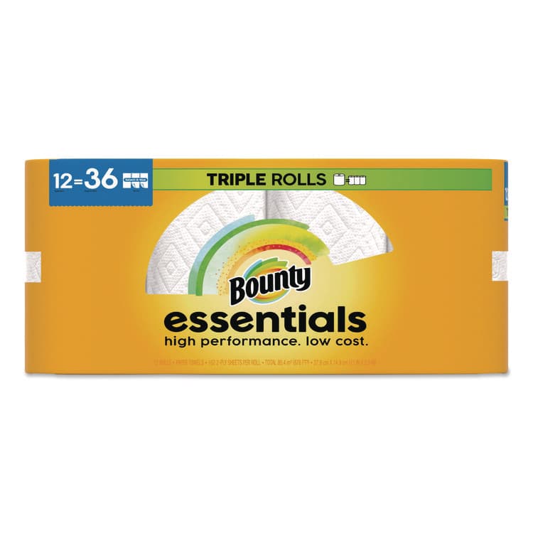 PROCTER & GAMBLE Essentials Select-A-Size Kitchen Roll Paper Towels, 2-Ply, 5.9 x 11, White, 162 Sheets/Triple Roll, 12 Rolls/Carton (PGC16681)
