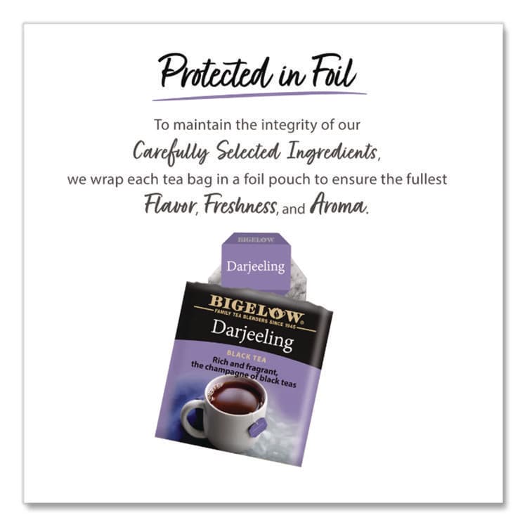 BIGELOW TEA CO. Darjeeling Black Tea Bags, 0.08 Tea Bag, 28/Box (BTCRCB003491) thumbnail 4