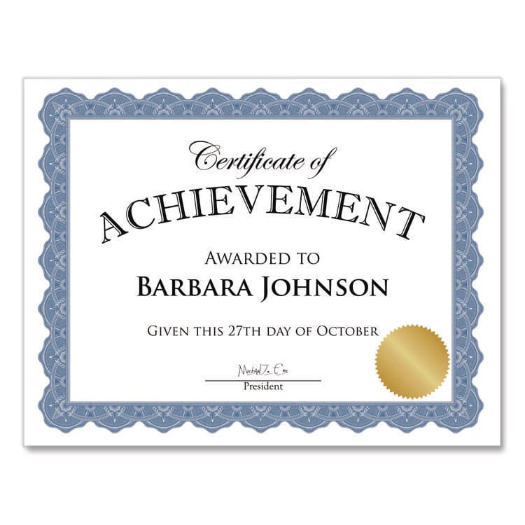 GEOGRAPHICS Award Certificates, 8.5 x 11, White with Braided Blue Border, 25/Pack (GEO40725OD) thumbnail 3