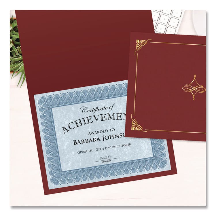 GEOGRAPHICS Certificate/Document Cover, 8.75 x 11.25, Red, 5/Pack (GEO47842)