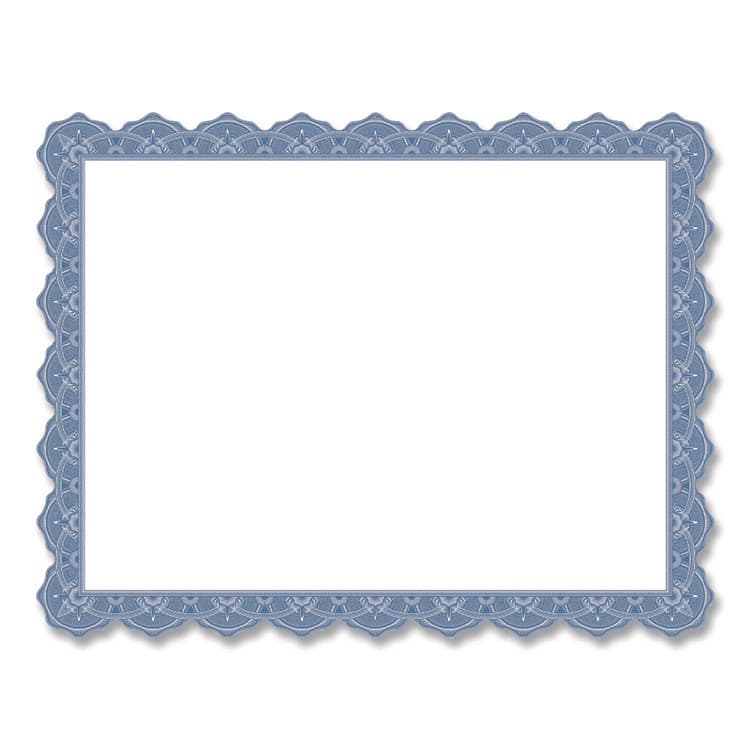 GEOGRAPHICS Award Certificates, 8.5 x 11, White with Braided Blue Border, 25/Pack (GEO40725OD)
