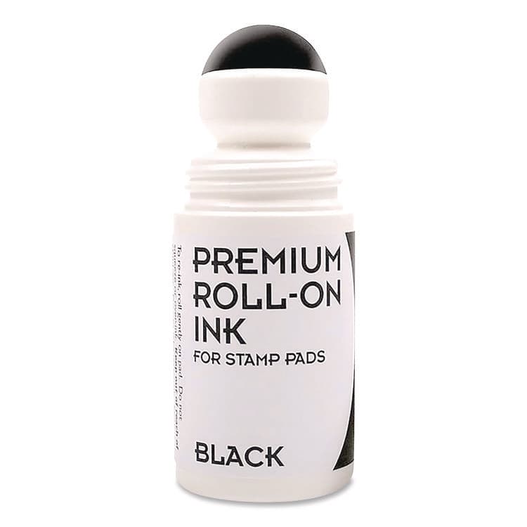 CONSOLIDATED STAMP Premium Roll-On Ink, 2 oz, Black (COS030259) thumbnail 4