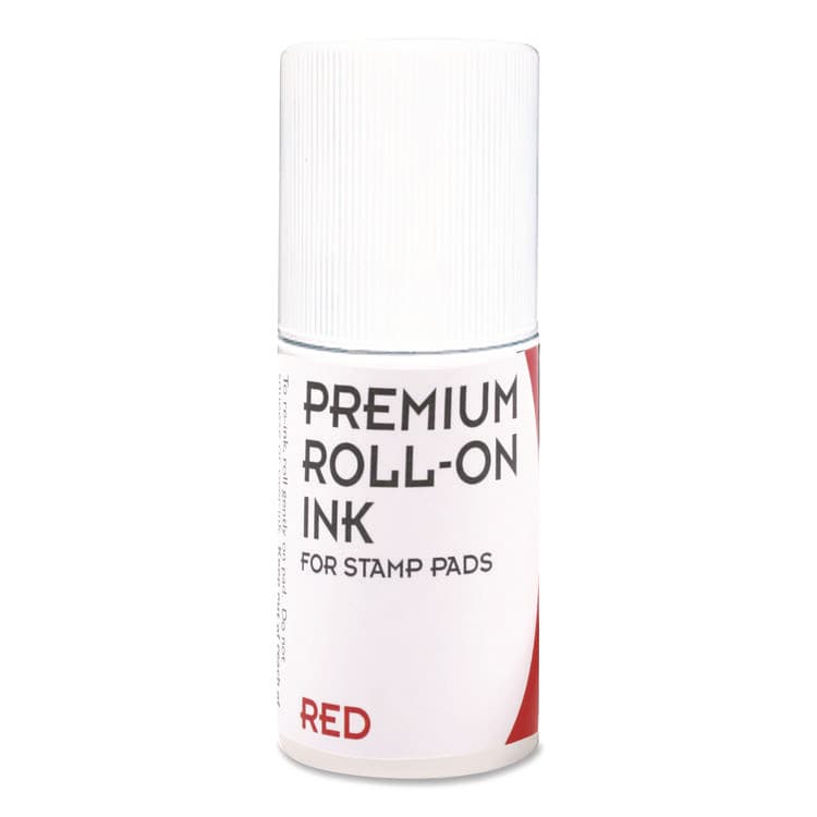 CONSOLIDATED STAMP Premium Roll-On Ink, 2 oz, Red (CSC030260) thumbnail 2