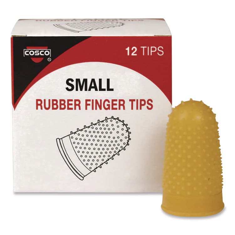 CONSOLIDATED STAMP Fingertip Pads, Size 11, Small, Amber, 12/Pack (CSC098172)