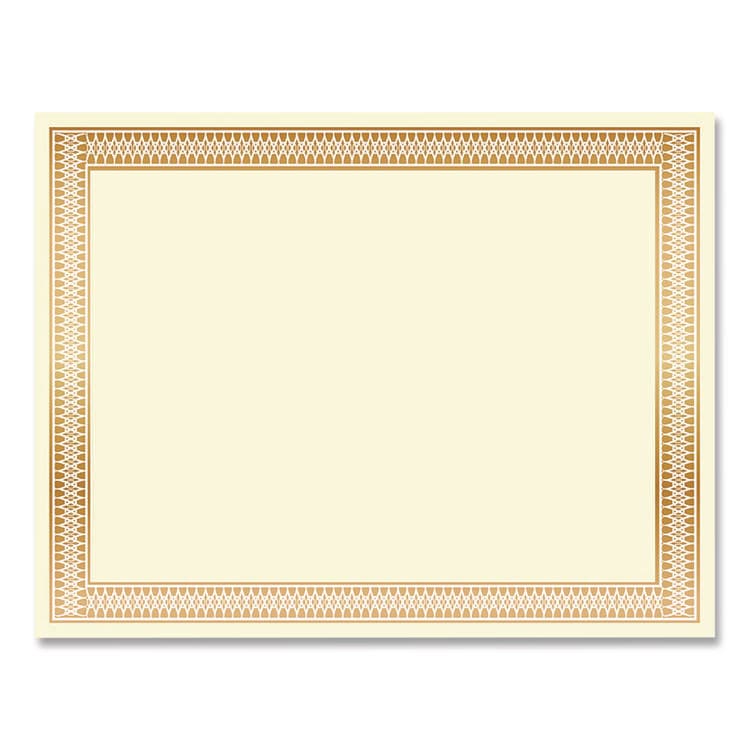 GEOGRAPHICS Award Certificates, 8.5 x 11, Ivory with Traditional Gold Border, 100/Pack (GEO47833)