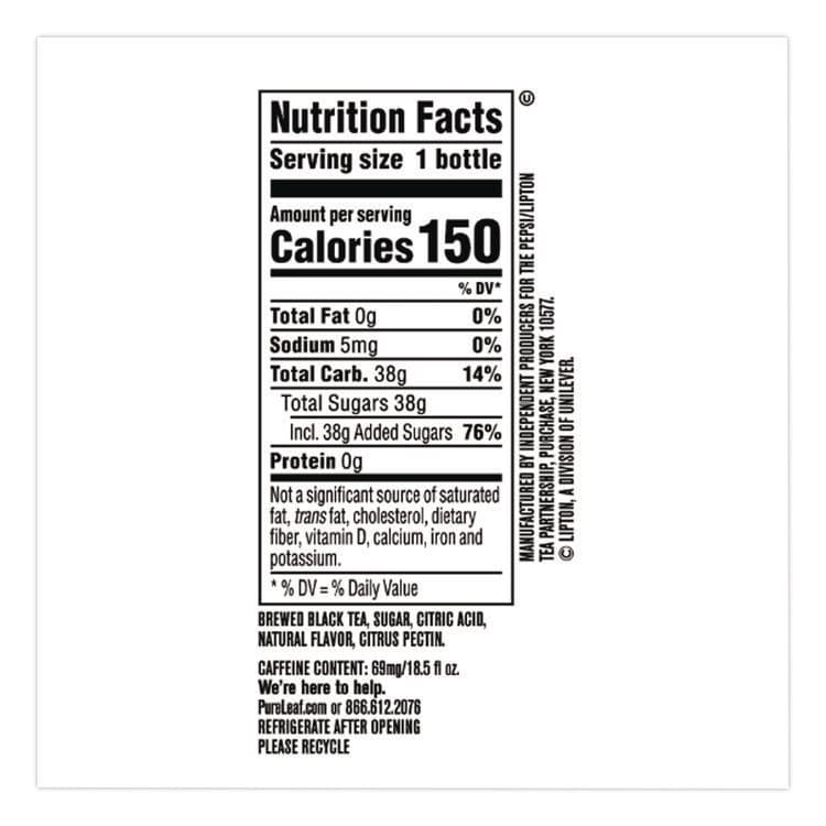 PEPSICO Iced Tea, Lemon, 18.5 oz, 12/Carton (PEP28618) thumbnail 3