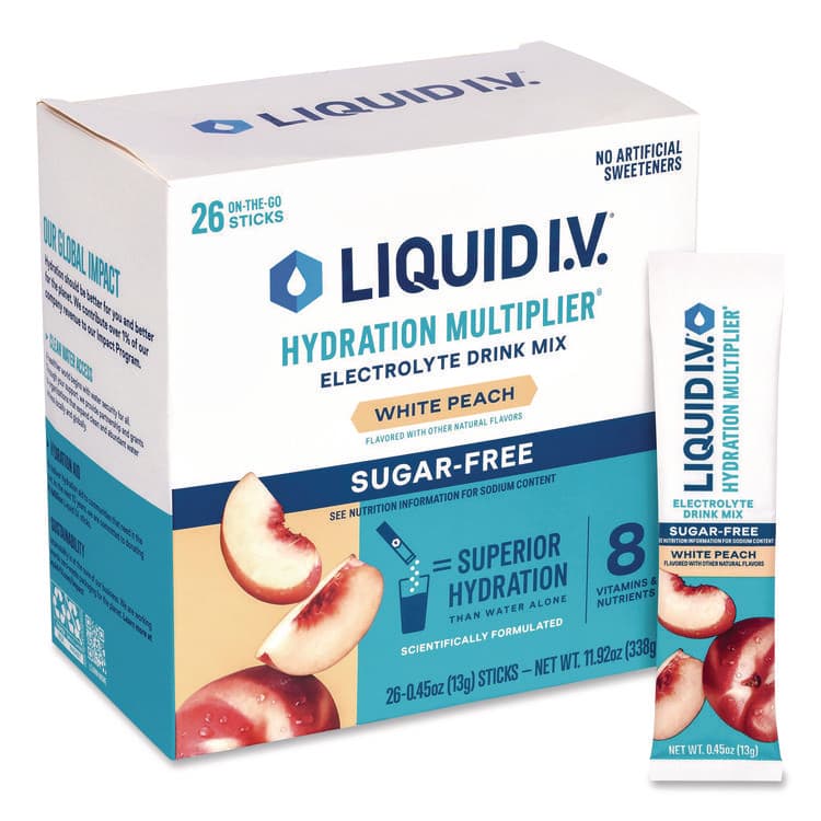 UNILEVER Sugar-Free Hydration Multiplier, White Peach, 26 Packets/Box (GRR22002515) thumbnail 4