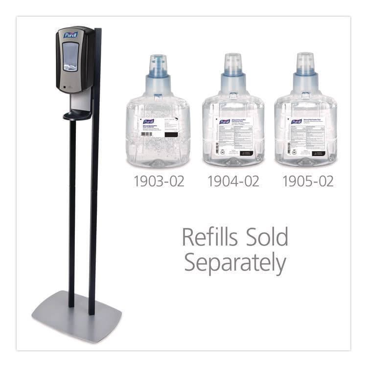 GO-JO INDUSTRIES LTX-12 Dispenser Floor Stand, 1,200 mL, 13.5 x 5 x 28.5, Graphite (GOJ7028DS) thumbnail 2