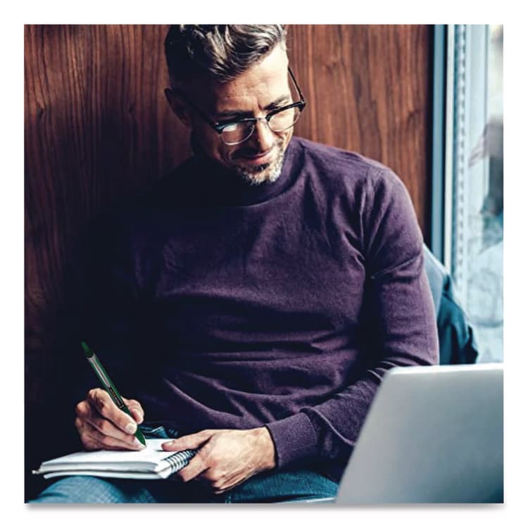 PILOT CORP. OF AMERICA VBall RT Liquid Ink Rollerball Pen, Retractable, Fine 0.7 mm, Green Ink, Green/White Barrel (PIL26209EA) thumbnail 2