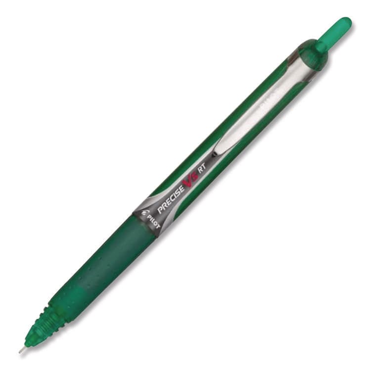 PILOT CORP. OF AMERICA VBall RT Liquid Ink Rollerball Pen, Retractable, Fine 0.7 mm, Green Ink, Green/White Barrel (PIL26209EA) thumbnail 3