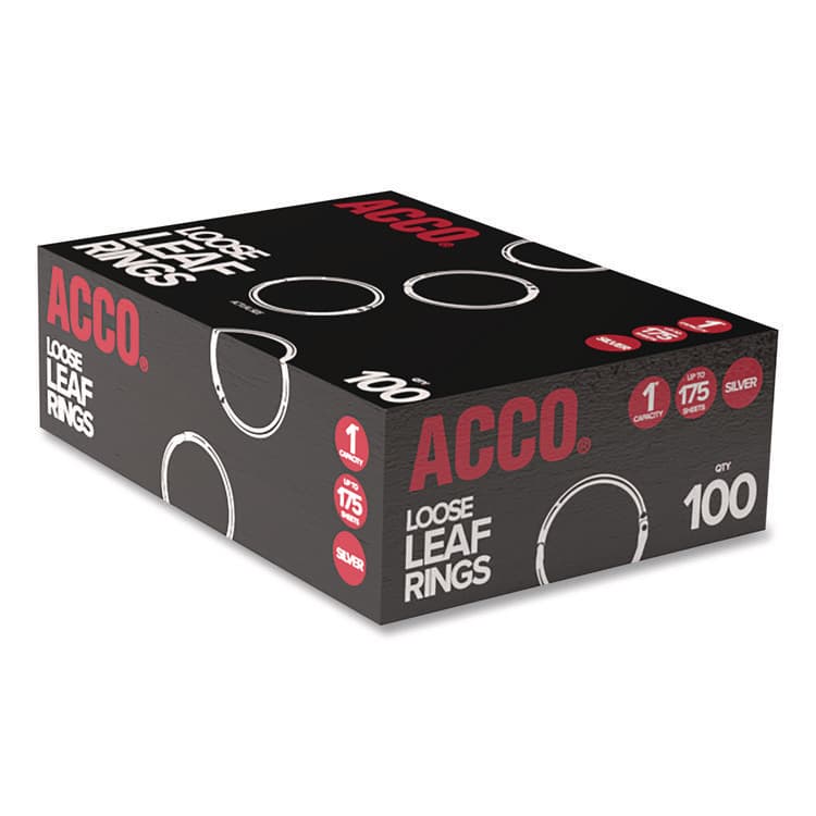 ACCO BRANDS, . Metal Book Rings, 1" Diameter, 100/Box (ACC72202) thumbnail 3