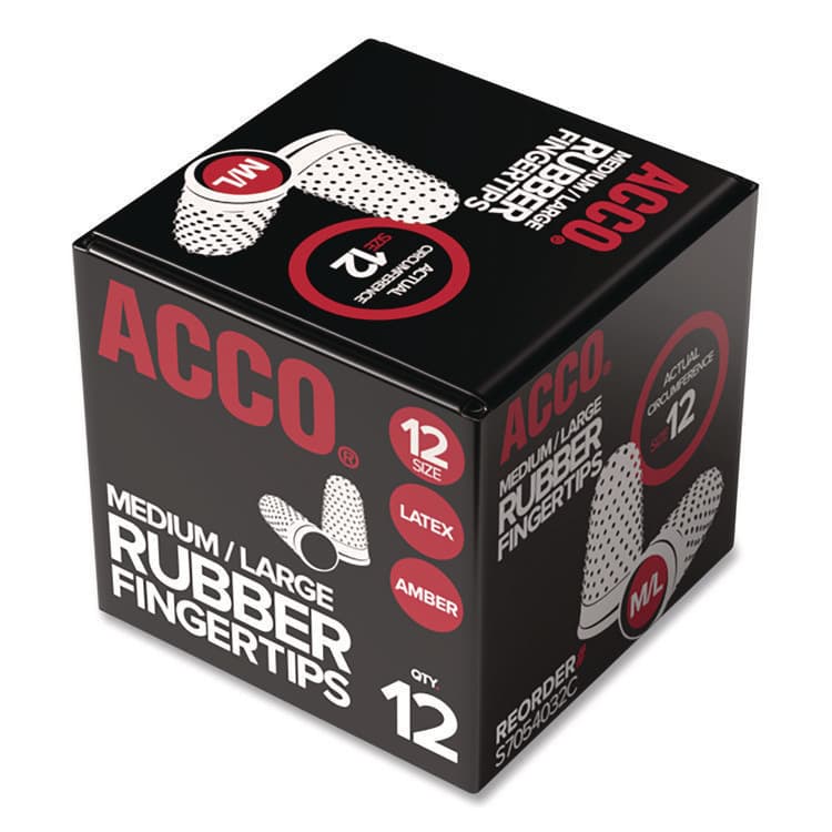 ACCO BRANDS, . Rubber Finger Tips, 12 (Medium-Large), Amber, Dozen (SWI54032) thumbnail 2