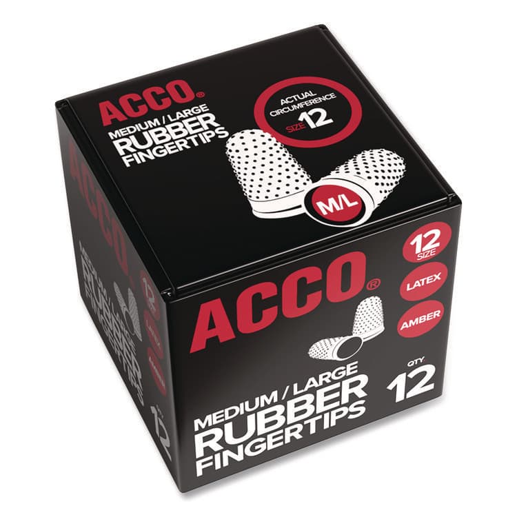 ACCO BRANDS, . Rubber Finger Tips, 12 (Medium-Large), Amber, Dozen (SWI54032) thumbnail 3