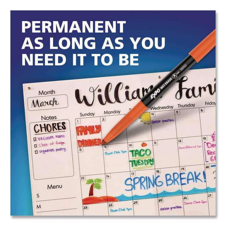 SANFORD Wet Erase Marker, Ultra Fine Bullet Tip, Assorted Colors, 4/Set (SAN2134341A) thumbnail 2