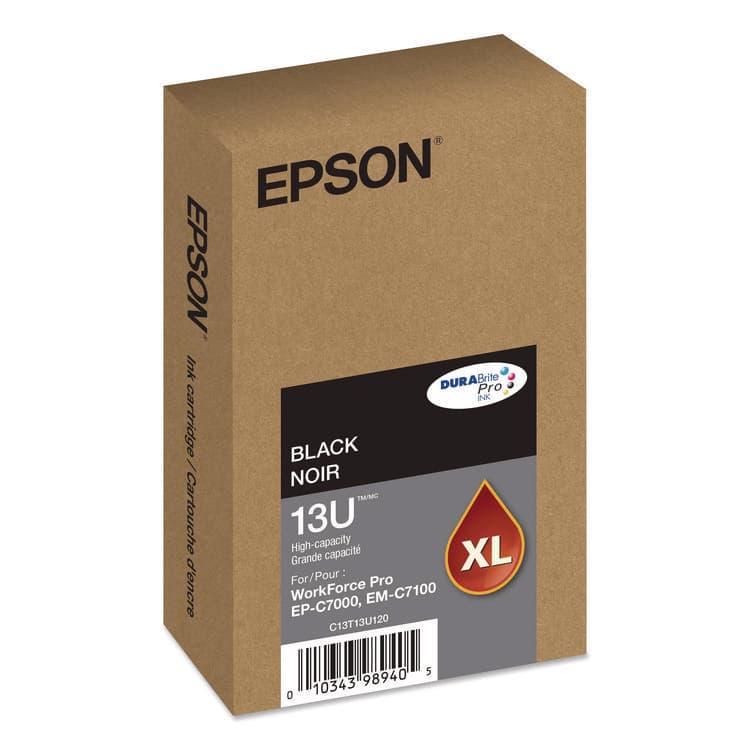 EPSON AMERICA, . T13U120 (T13U) DURABrite Pro High-Yield Ink, 5,800 Page-Yield, Black (EPST13U120) thumbnail 2