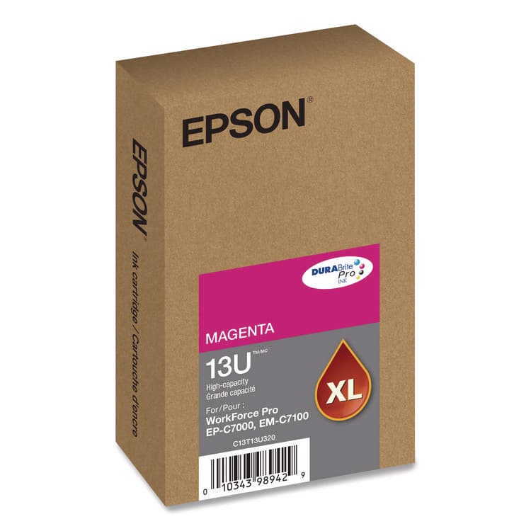 EPSON AMERICA, . T13U320 (T13U) DURABrite Pro High-Yield Ink, 4,600 Page-Yield, Magenta (EPST13U320) thumbnail 2