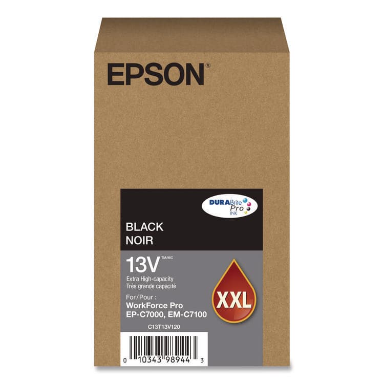 EPSON AMERICA, . T13V120 (T13V) DURABrite Pro Extra High-Yield Ink, 11,500 Page-Yield, Black (EPST13V120)