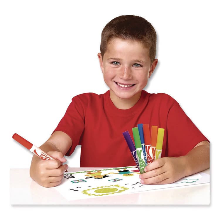 LAROSE INDUSTRIES, LLC Washable Markers, Broad Bullet Tip, Assorted Colors, 64/Set (CZA013424) thumbnail 3