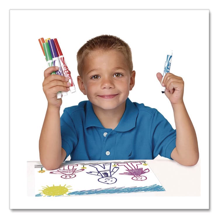 LAROSE INDUSTRIES, LLC Washable Markers, Broad Bullet Tip, Assorted Colors, 64/Set (CZA013424) thumbnail 4