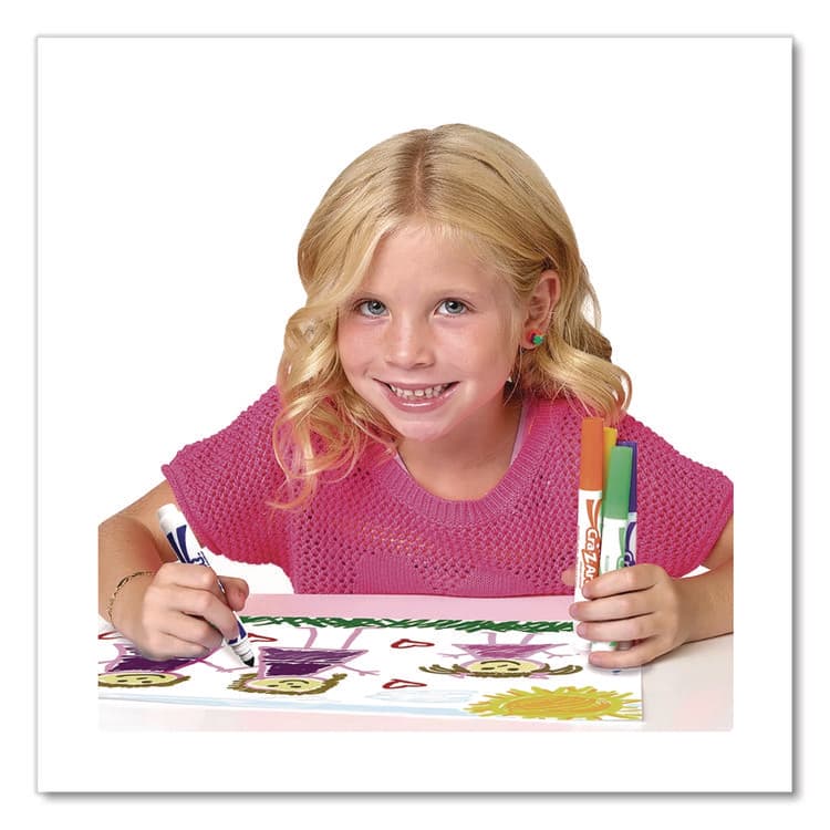 LAROSE INDUSTRIES, LLC Washable Markers, Broad Bullet Tip, Assorted Classic/Neon/Pastel Colors, 20/Set (CZA44402WM20) thumbnail 2