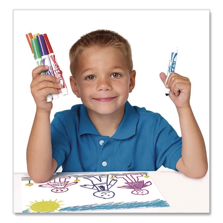 LAROSE INDUSTRIES, LLC Washable Markers, Broad Bullet Tip, Assorted Classic/Neon/Pastel Colors, 20/Set (CZA44402WM20) thumbnail 4