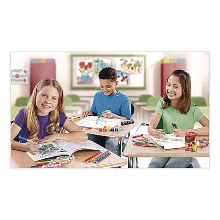 LAROSE INDUSTRIES, LLC Washable Kids' Paint Set, with Artist Brush, 12 Assorted Colors/Pack (CZA1062824) thumbnail 4