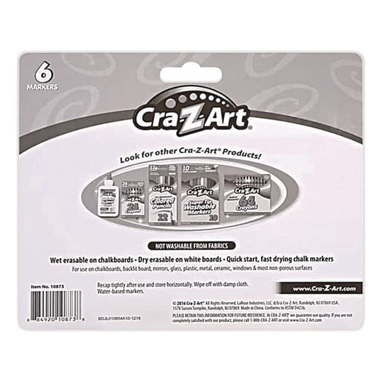 LAROSE INDUSTRIES, LLC Chalk Markers, Assorted Colors, 6/Pack (CZA1087324) thumbnail 3