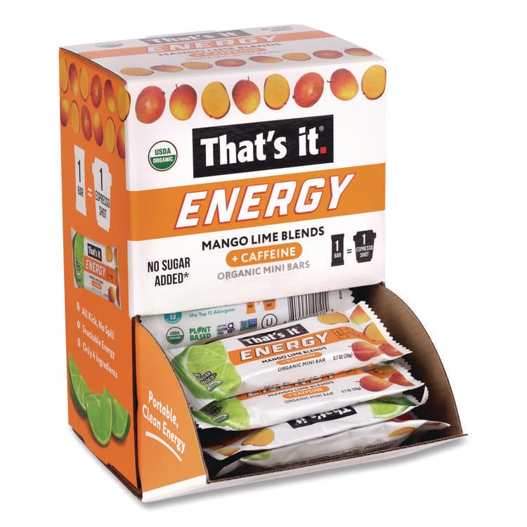 1908 BRANDS Organic Energy Bars, Mango Lime, 0.7 oz Bar, 36/Box (GRR22002520) thumbnail 3