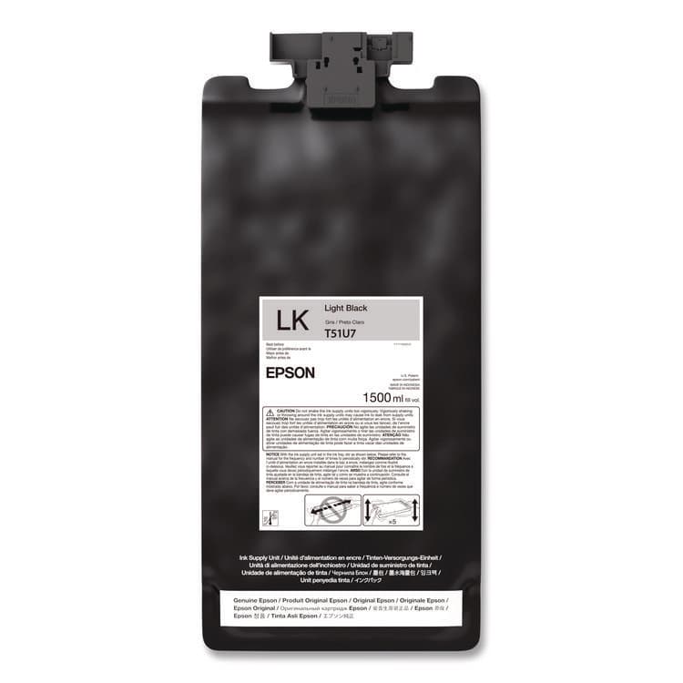 EPSON AMERICA, . T51U720 (T51U) UltraChrome GS3 Eco-Solvent Ink, 1.5 L, Light Black (EPST51U720)