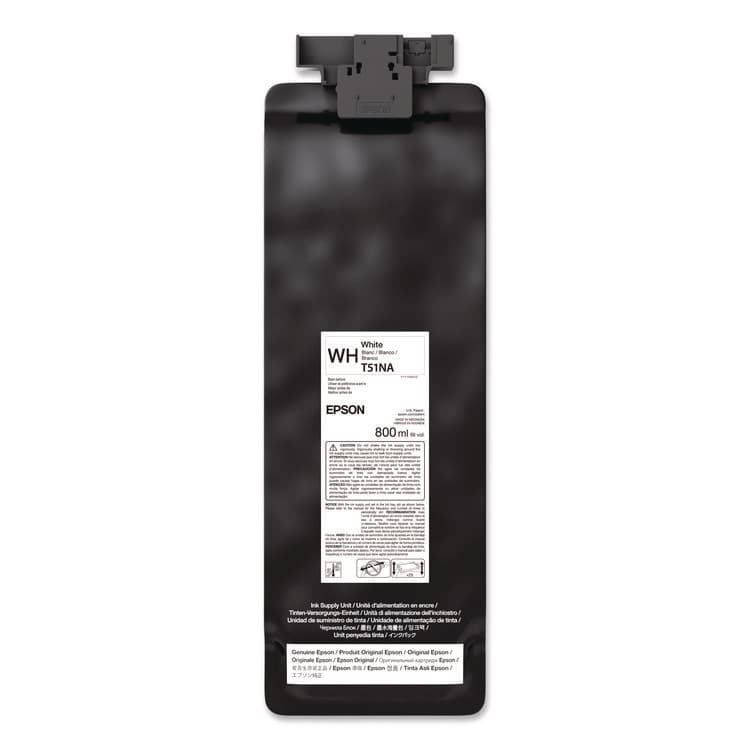 EPSON AMERICA, . T51NA20 (T51N) UltraChrome GS3 Eco-Solvent Ink, 800 mL, White (EPST51NA20)