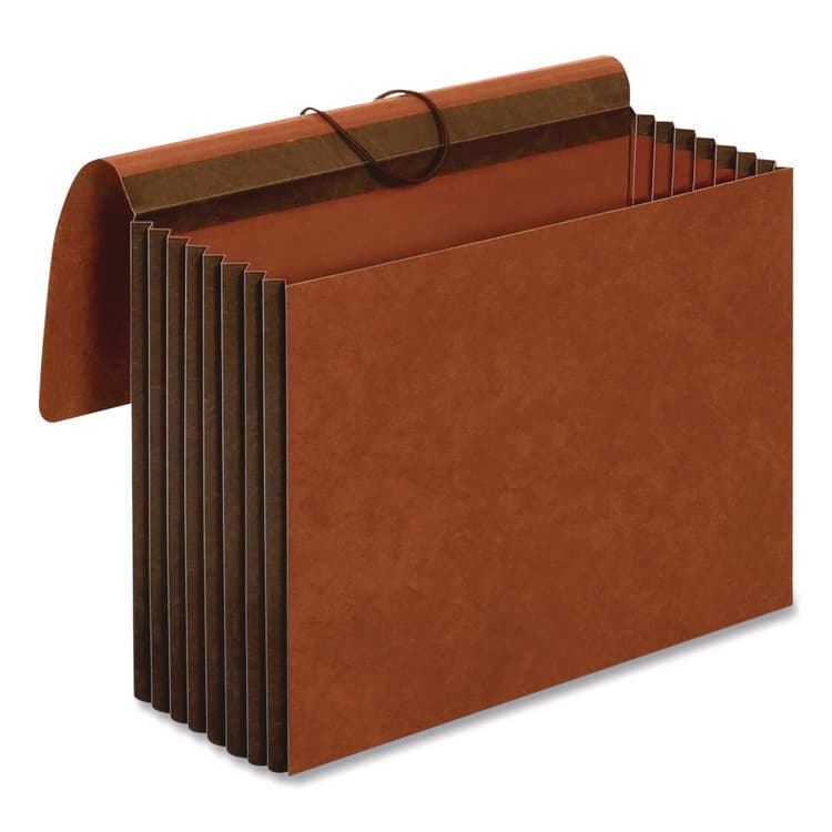 TOPS BUSINESS FORMS Heavy-Duty Expanding Wallet with Flap and Cord Closure, 7" Expansion, 1 Pocket, Letter Size, Redrope (PFXCL1084GLHD)