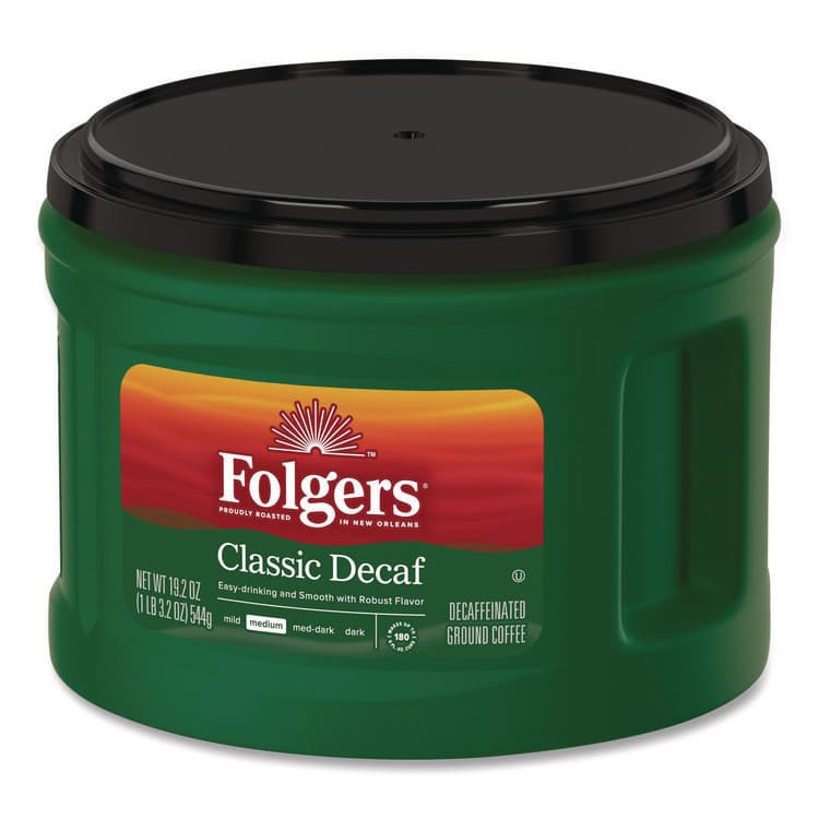 J.M. SMUCKER CO. Classic Decaf Ground Coffee, Classic Roast Decaffeinated, 19.2 oz, Can, 6/Carton (FOL00374CT) thumbnail 4