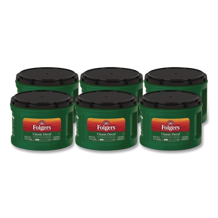 J.M. SMUCKER CO. Classic Decaf Ground Coffee, Classic Roast Decaffeinated, 19.2 oz, Can, 6/Carton (FOL00374CT)