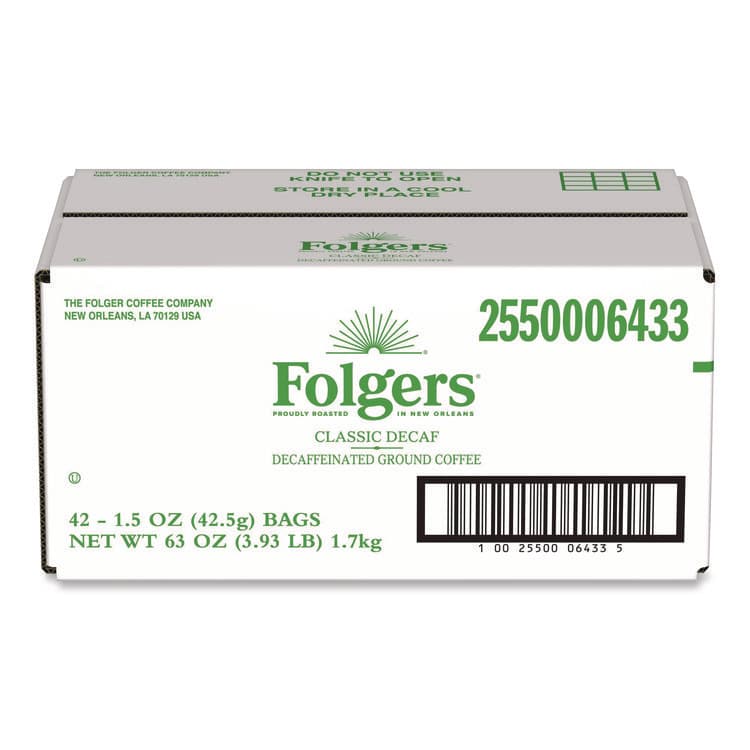 J.M. SMUCKER CO. Classic Decaf Ground Coffee Fraction Pack, Classic Roast Decaf, 1.5 oz, 42/Carton (FOL06433) thumbnail 3