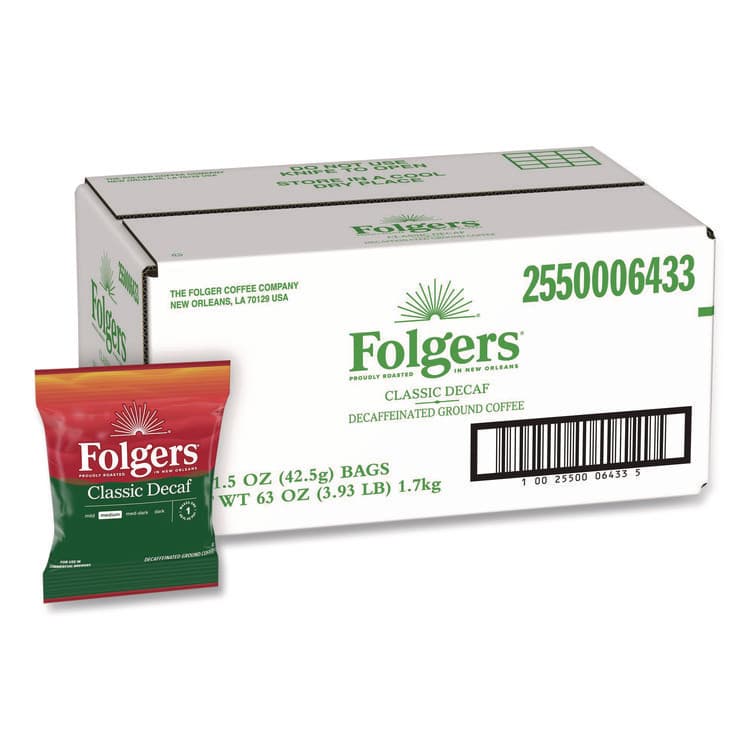 J.M. SMUCKER CO. Classic Decaf Ground Coffee Fraction Pack, Classic Roast Decaf, 1.5 oz, 42/Carton (FOL06433)