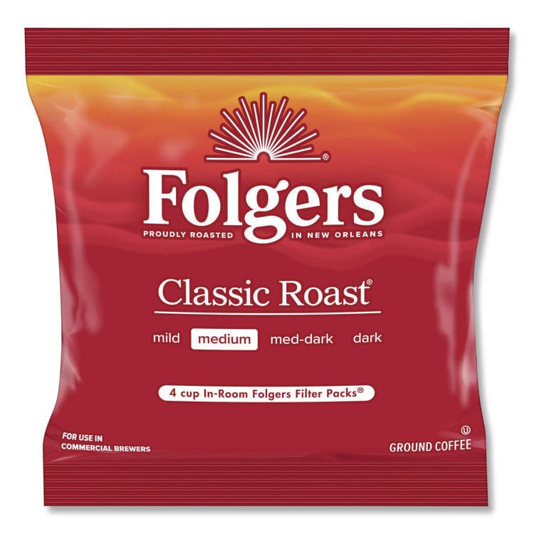 J.M. SMUCKER CO. Classic Roast Ground Coffee Filter Pack, Regular, In-Room Lodging, 0.6 oz, 200/Carton (FOL06546) thumbnail 2