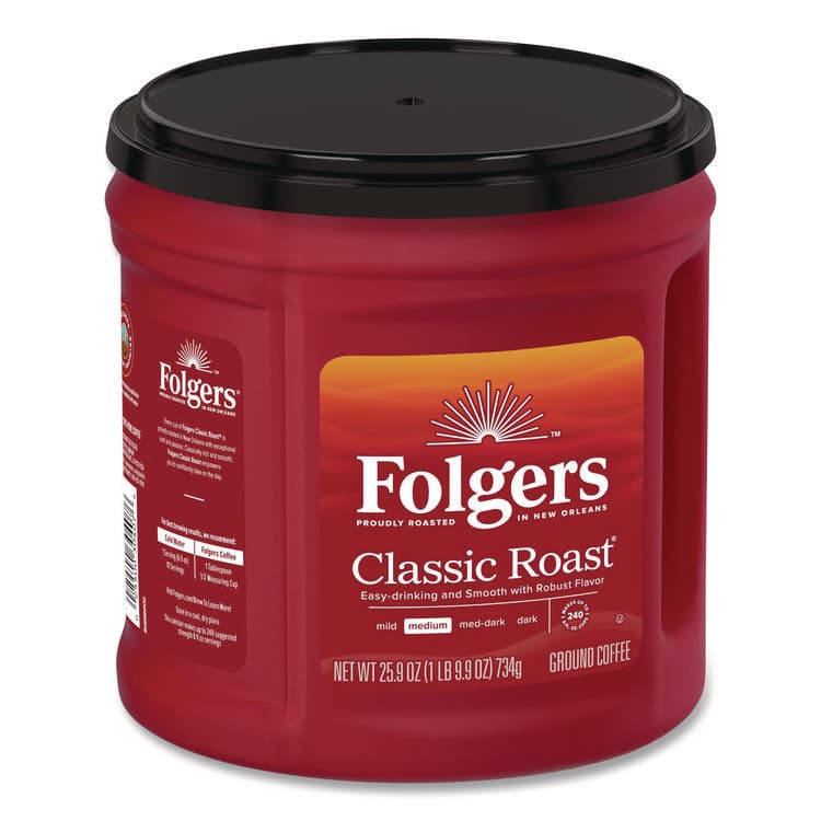 J.M. SMUCKER CO. Coffee, Classic Roast, Ground, 25.9 oz Canister (FOL20421EA) thumbnail 4